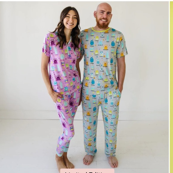 Little Sleepies Purple Moster Mayhem Women’s Pajama Pants - NWT - Picture 2 of 5